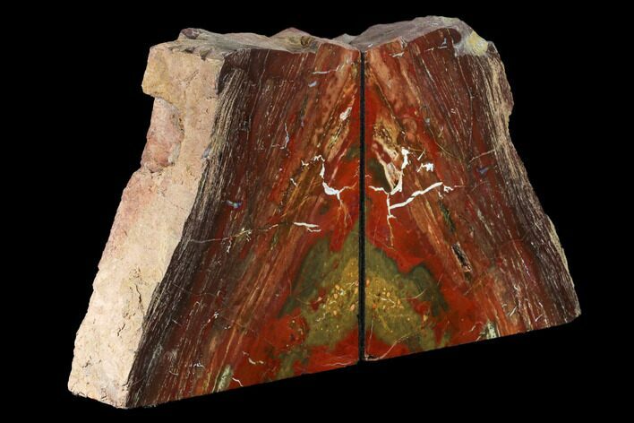 Tall, Red And Yellow Jasper Bookends - Marston Ranch, Oregon #171991